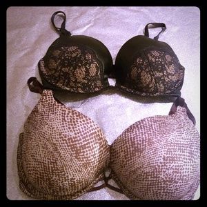 2 Bras - 34D & 32D Victoria's Secret Bras